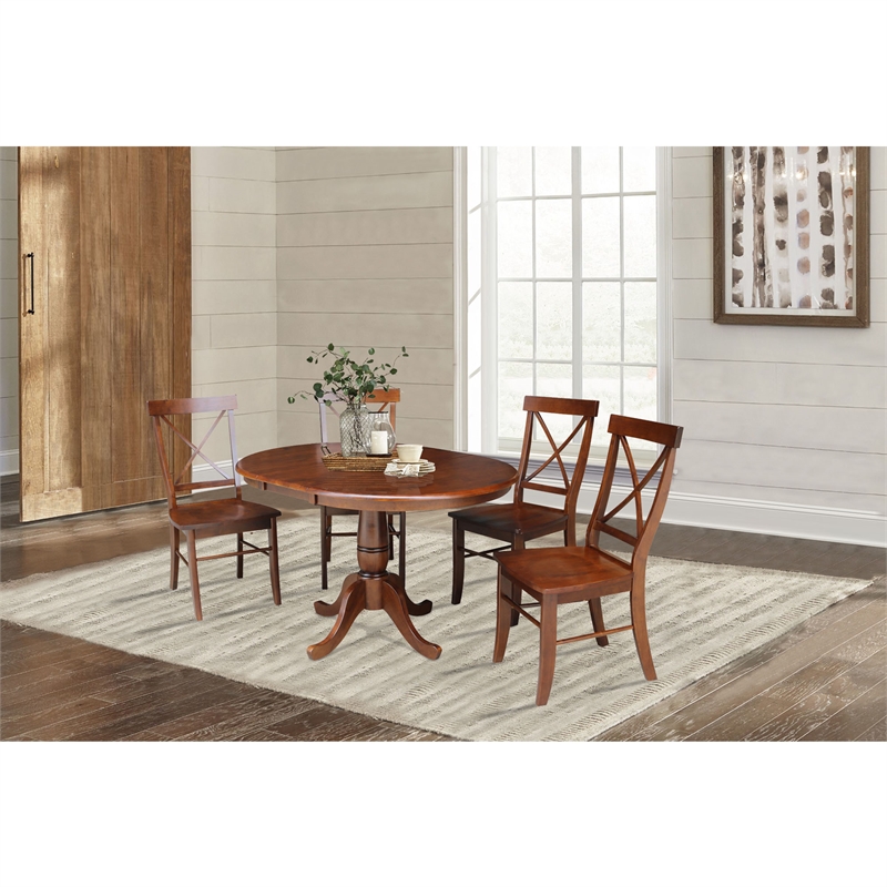 International Concepts 5 Piece Dining Set in Espresso