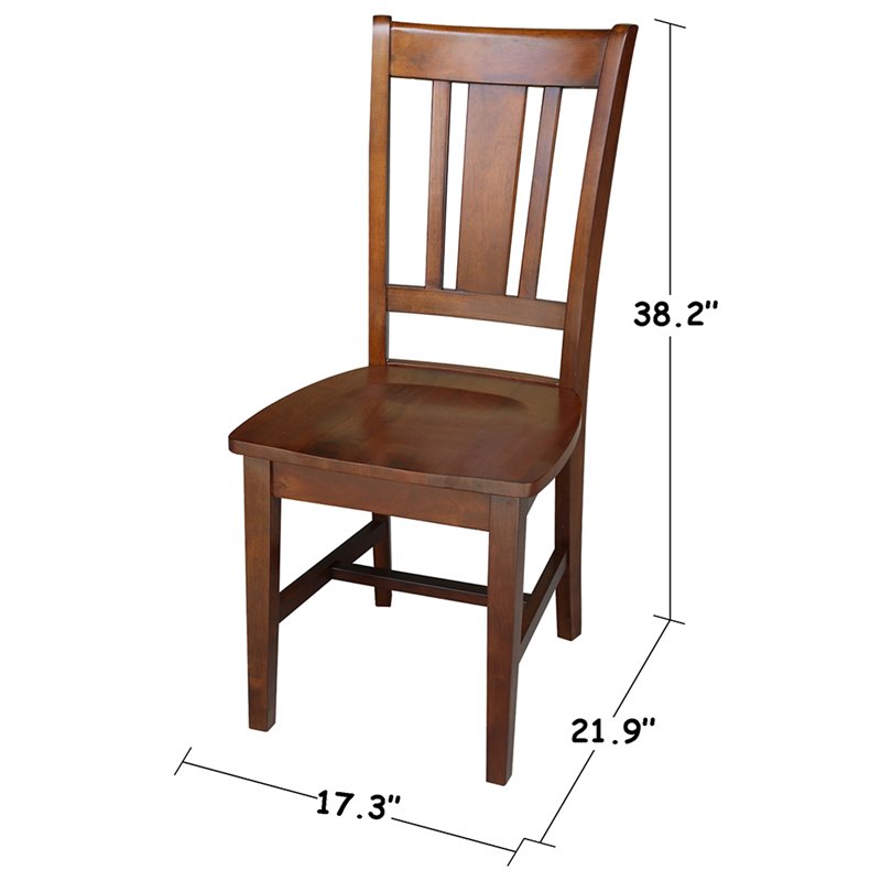 International Concepts San Remo Solid Wood Dining Side Chair in Espresso