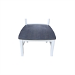International Concepts Cosmo Roma Solid Wood Dining Chair in White/Heather Gray