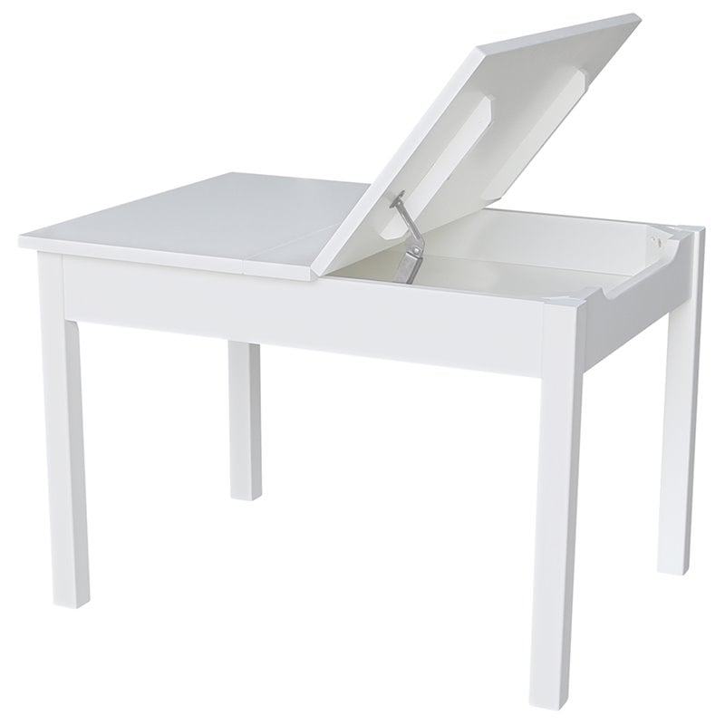 International Concepts Storage Kids Table in White