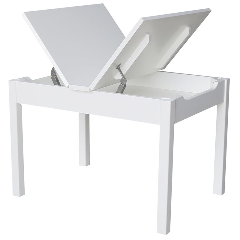 International Concepts Storage Kids Table in White