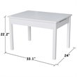 International Concepts Storage Kids Table in White