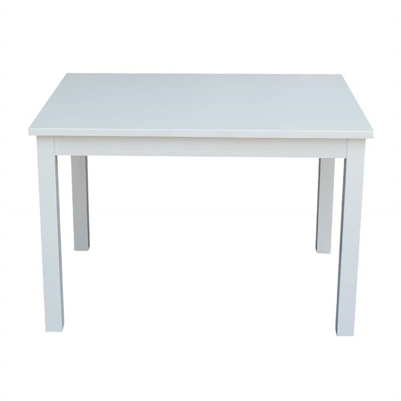 International Concepts 3 Piece Kids Table and Chair Set in White