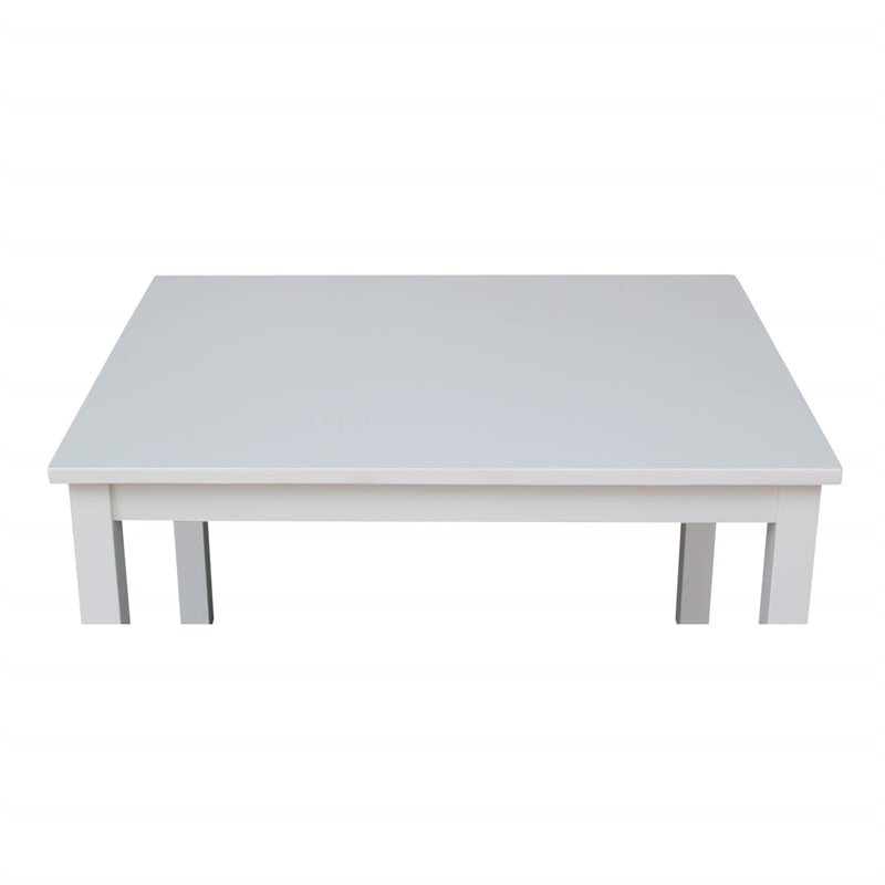 International Concepts 3 Piece Kids Table and Chair Set in White