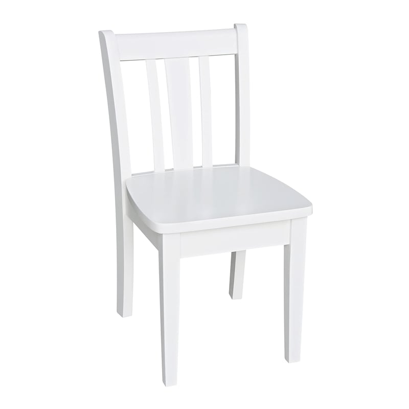 International Concepts 3 Piece Kids Table and Chair Set in White
