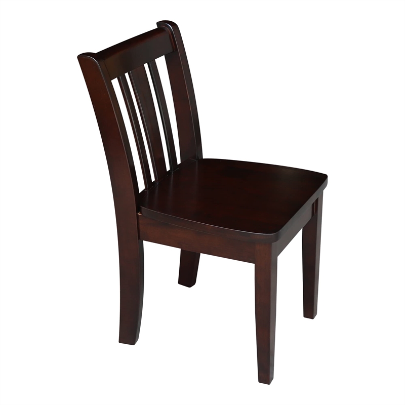 International Concepts 3 Piece Kids Table and Chair Set in Mocha
