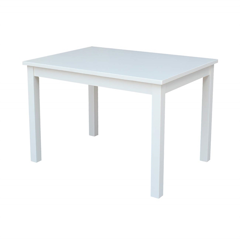 International Concepts 5 Piece Kids Table and Chair Set in White
