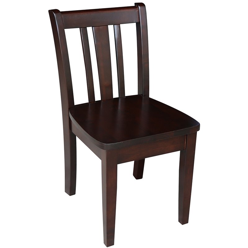International Concepts 5 Piece Kids Table and Chair Set in Mocha