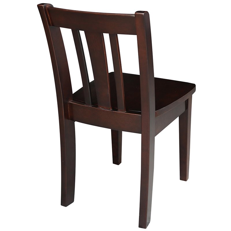 International Concepts 5 Piece Kids Table and Chair Set in Mocha
