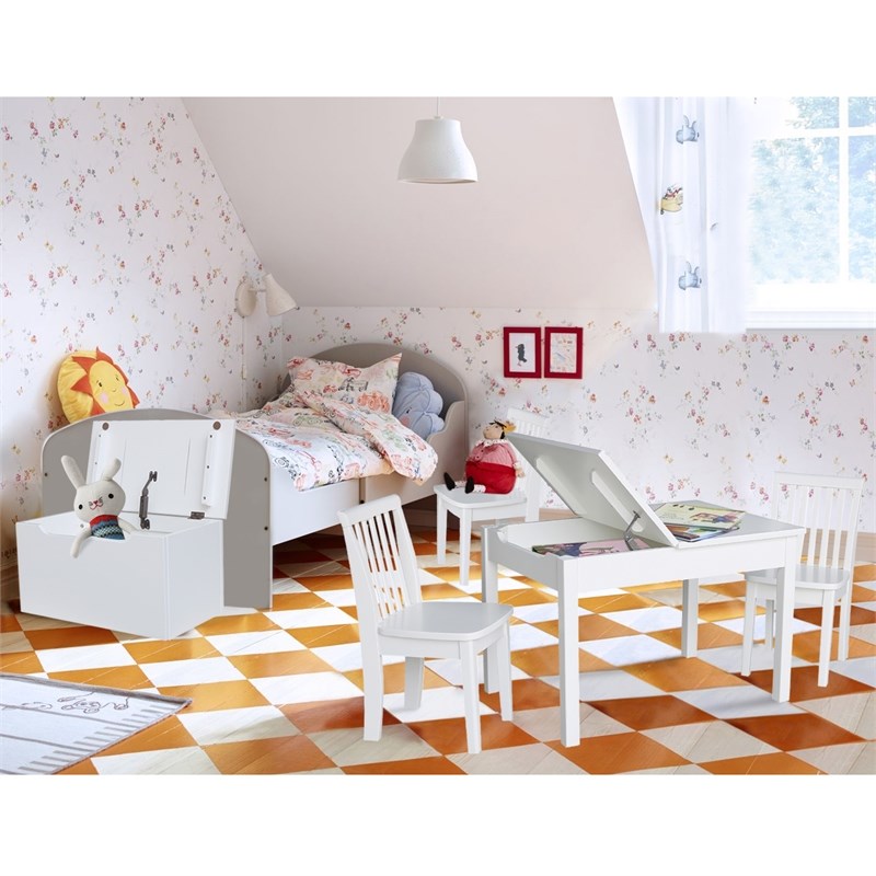 International Concepts 3 Piece Storage Kids Table and Chair Set