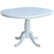 International Concepts 3 Piece Extendable Round Dining Set in White