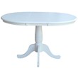 International Concepts 3 Piece Extendable Round Dining Set in White