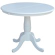 International Concepts 5 Piece Extendable Round Dining Set in White