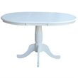 International Concepts 5 Piece Extendable Round Dining Set in White