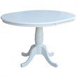 International Concepts 5 Piece Extendable Round Dining Set in White