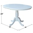 International Concepts 5 Piece Extendable Round Dining Set in White
