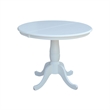 International Concepts 5 Piece Extendable Round Dining Set in White