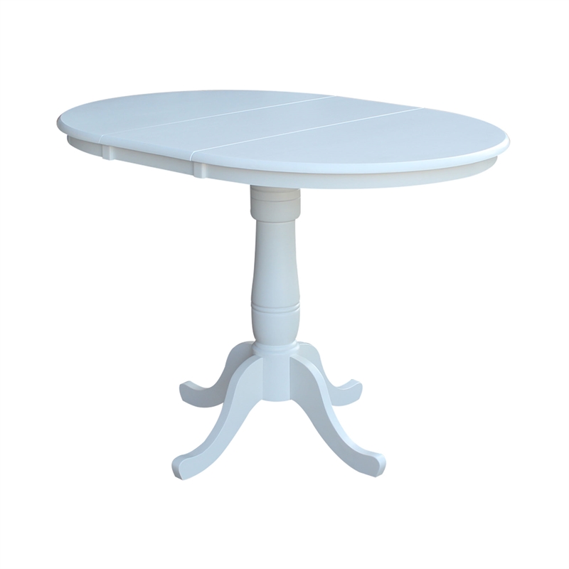 International Concepts 3 Piece Counter Height Dining Set in White