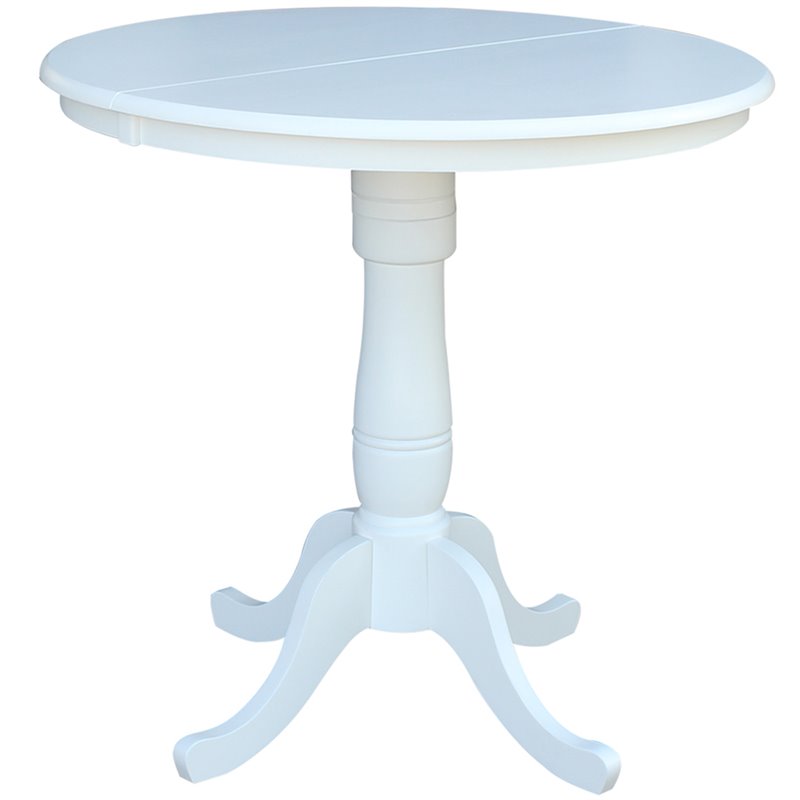 International Concepts 3 Piece Counter Height Dining Set in White