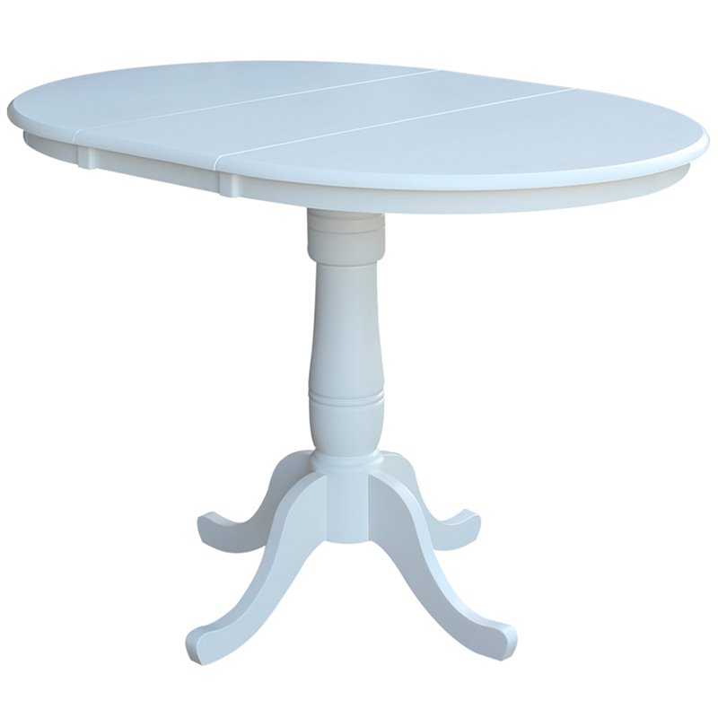 International Concepts 3 Piece Counter Height Dining Set in White