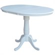 International Concepts 3 Piece Counter Height Dining Set in White