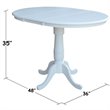 International Concepts 3 Piece Counter Height Dining Set in White
