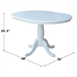 International Concepts Extendable Dining Table in White