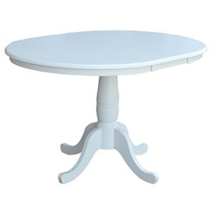 International Concepts Extendable Dining Table in White