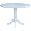 International Concepts Extendable Counter Height Dining Table in White