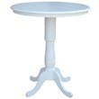 International Concepts Extendable Bar Table in White