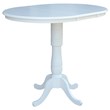 International Concepts Extendable Bar Table in White