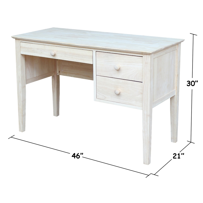 International Concepts Brooklyn Unfinished Writing Desk