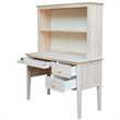 International Concepts Brooklyn Unfinished Writing Desk and Hutch