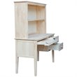 International Concepts Brooklyn Unfinished Writing Desk and Hutch