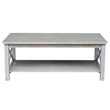 International Concepts Hampton Coffee Table in Washed Gray Taupe