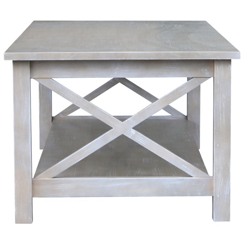 International Concepts Hampton Coffee Table in Washed Gray Taupe