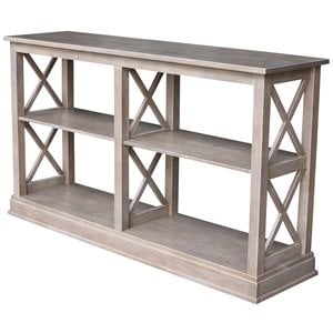 International Concepts Hampton 60&quot Console Table in Washed Gray Taupe