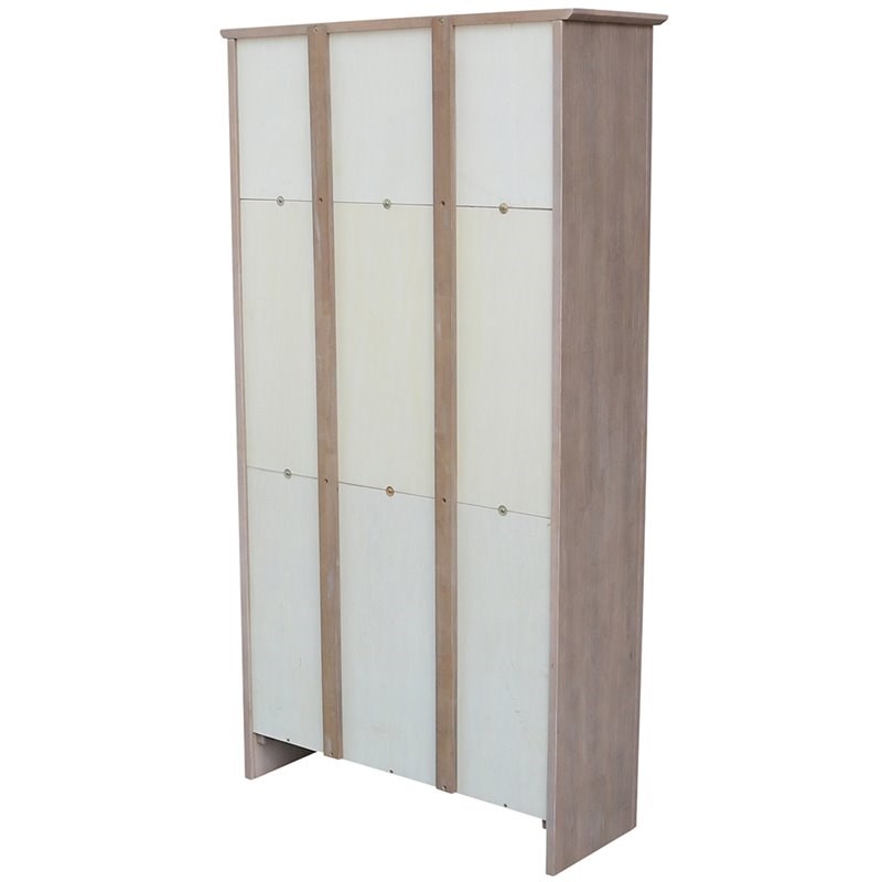 International Concepts Shaker 5 Shelf Bookcase in Washed Gray Taupe
