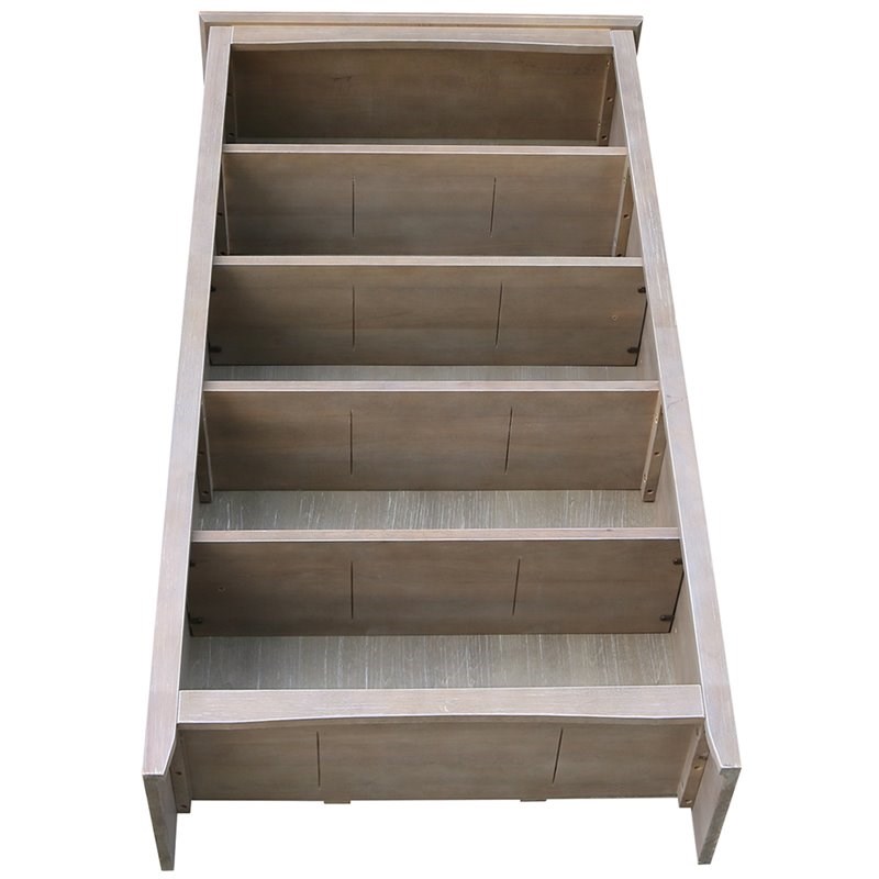 International Concepts Shaker 5 Shelf Bookcase in Washed Gray Taupe