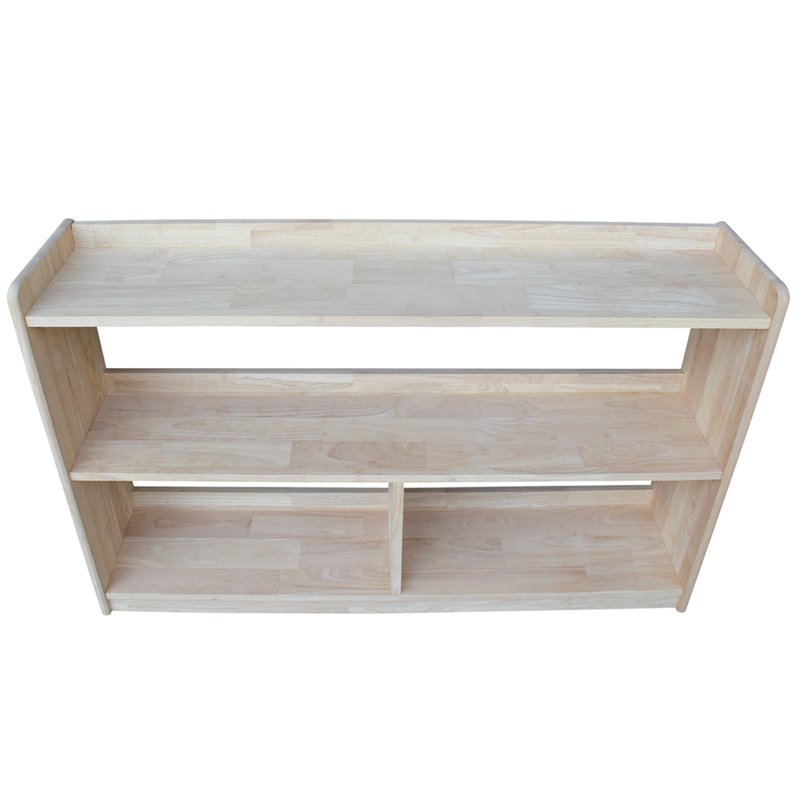 International Concepts Abby 2 Shelf Unfinished Wood Bookcase