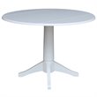 International Concepts Drop Leaf Dining Table in White