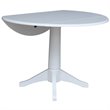 International Concepts Drop Leaf Dining Table in White