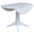 International Concepts Drop Leaf Dining Table in White