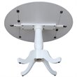 International Concepts Drop Leaf Dining Table in White