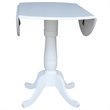 International Concepts Drop Leaf Counter Height Dining Table in White