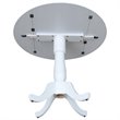 International Concepts Drop Leaf Counter Height Dining Table in White