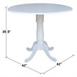 International Concepts Drop Leaf Counter Height Dining Table in White