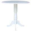 International Concepts Drop Leaf Bar Table in White