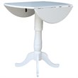 International Concepts Drop Leaf Bar Table in White