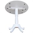 International Concepts Drop Leaf Bar Table in White